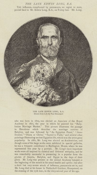 Le défunt Edwin Long, RA - Charles Paul Renouard